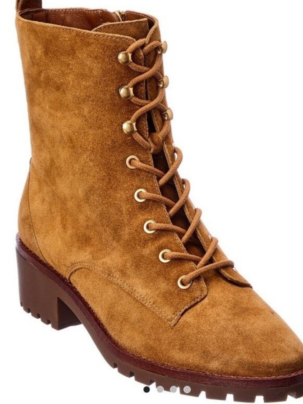 Tory Burch Boots Combat Suede Lug Sole Lace Up Boots Women’s Size 6.5